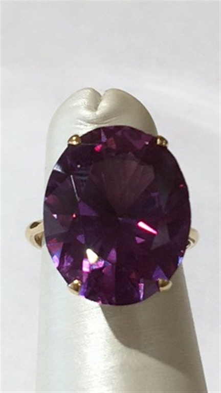 14k Yellow Gold Alexandrite Ring