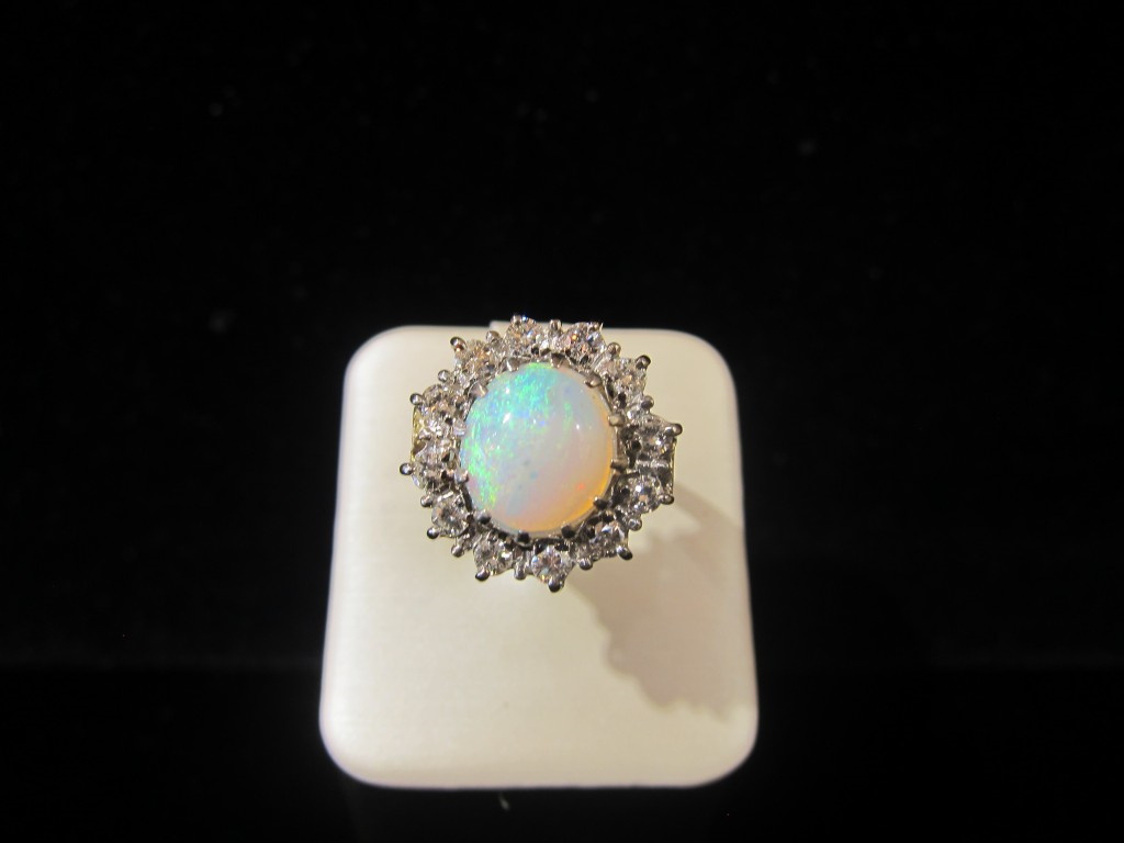 Diamond & Opal Ring