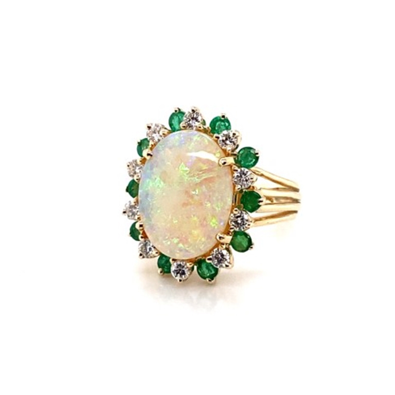 14k Yellow Gold Opal Ring