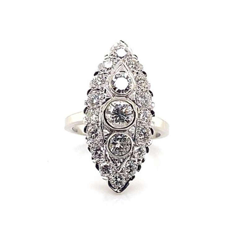 14k White Gold Diamond Ring