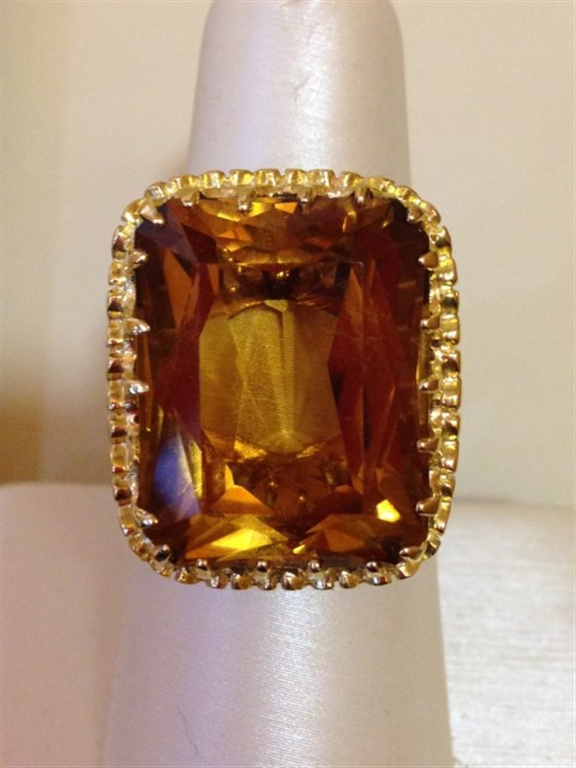 18k Yellow Gold Citrine Ring