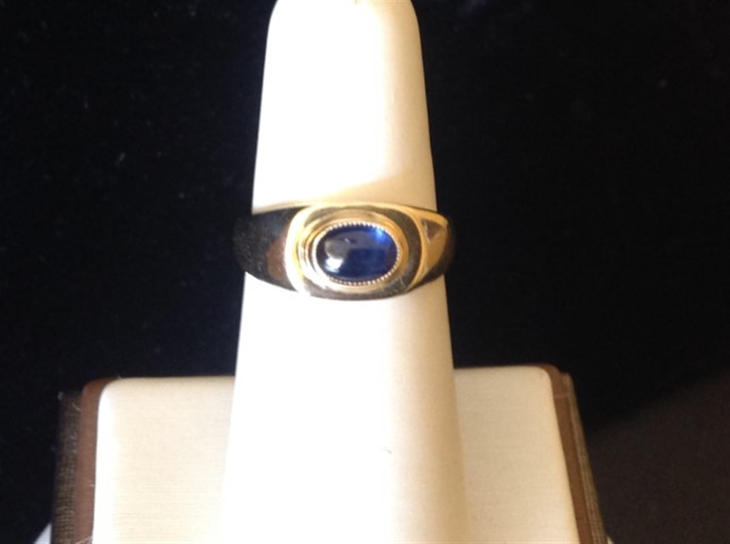 14k Yellow Gold Sapphire Ring
