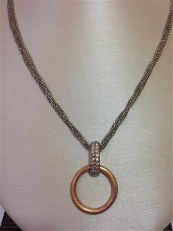 14k White Gold Diamond Necklace