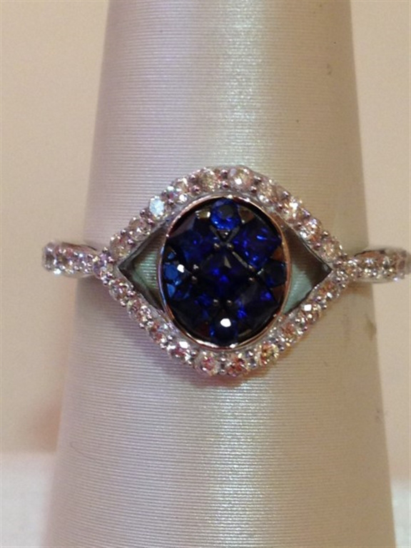 14k White Gold Sapphire Ring