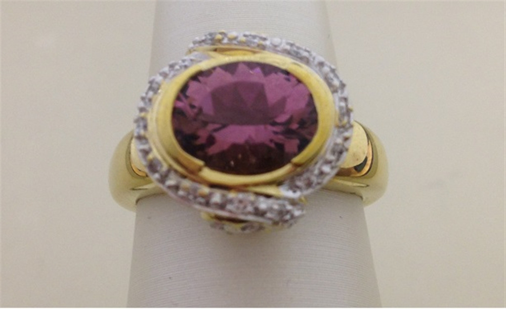 14k Yellow Gold Tourmaline Ring