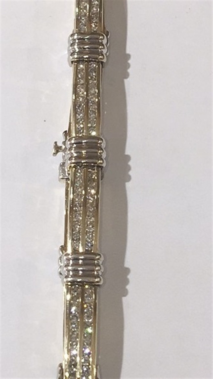 14k Two-Tone Gold Diamond Bracelet