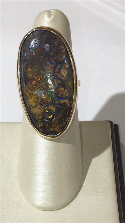 14k Yellow Gold Opal Ring