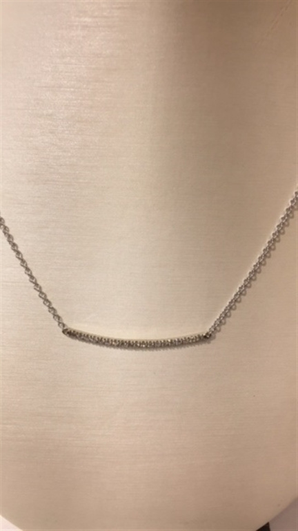 14k White Gold Diamond Necklace