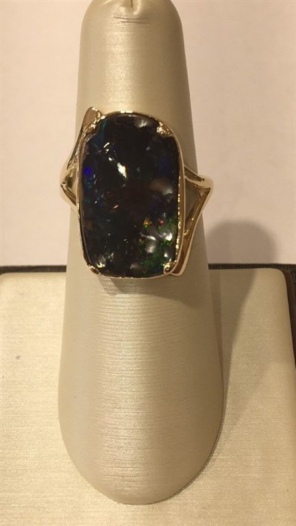 14k Yellow Gold Opal Ring