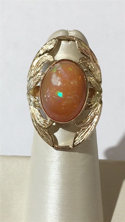 14k Yellow Gold Opal Ring