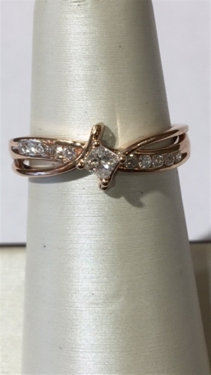 14k Rose Gold Diamond Ring