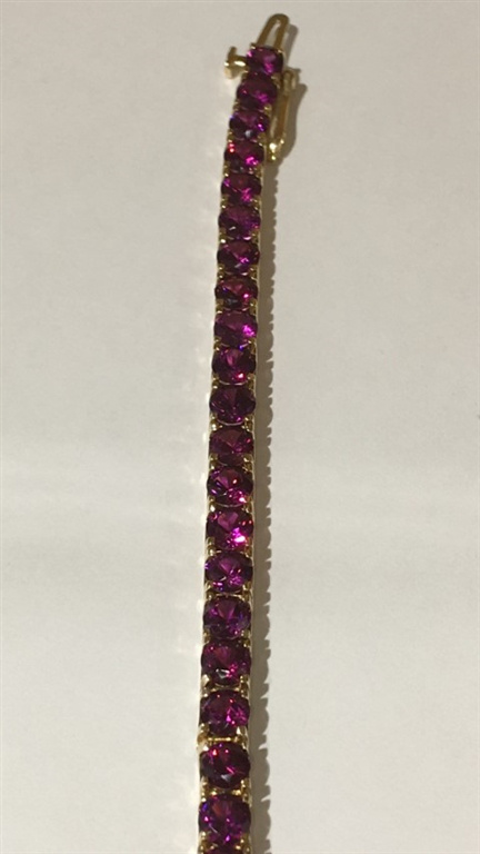 14k Yellow Gold Amethyst Bracelet
