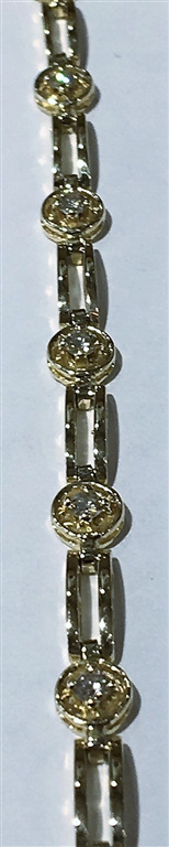 14k Yellow Gold Diamond Bracelet