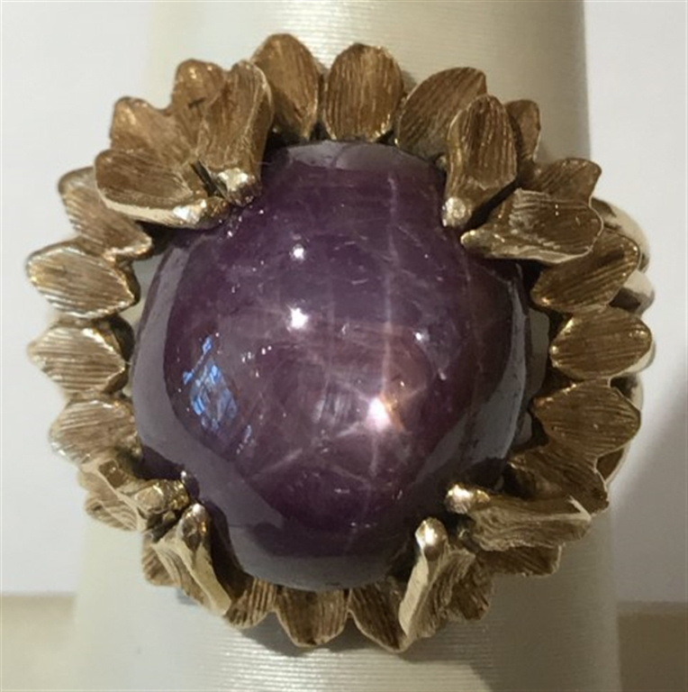 14k Yellow Gold Ruby Ring