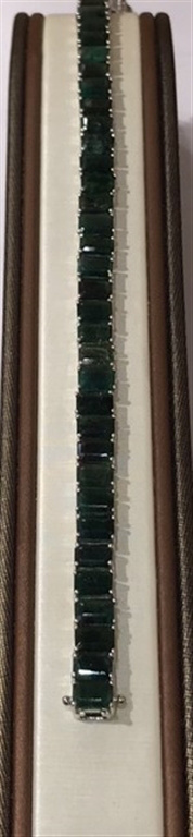Sterling Silver Emerald Bracelet