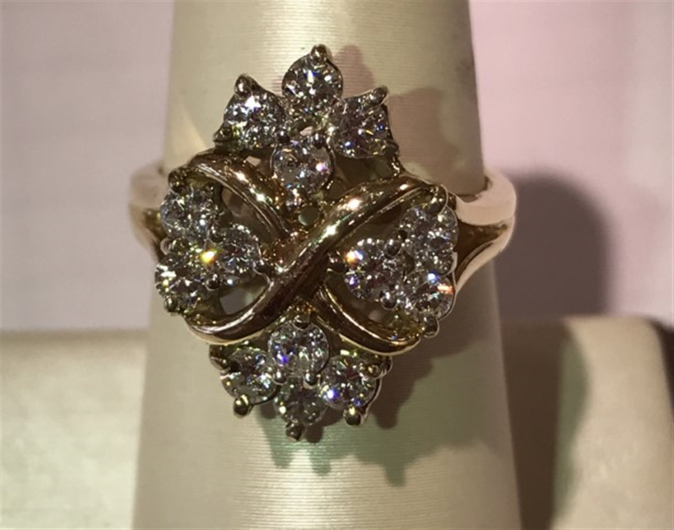 18k Two-Tone Gold Diamond Ring