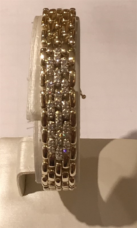 14k Yellow Gold Diamond Bracelet