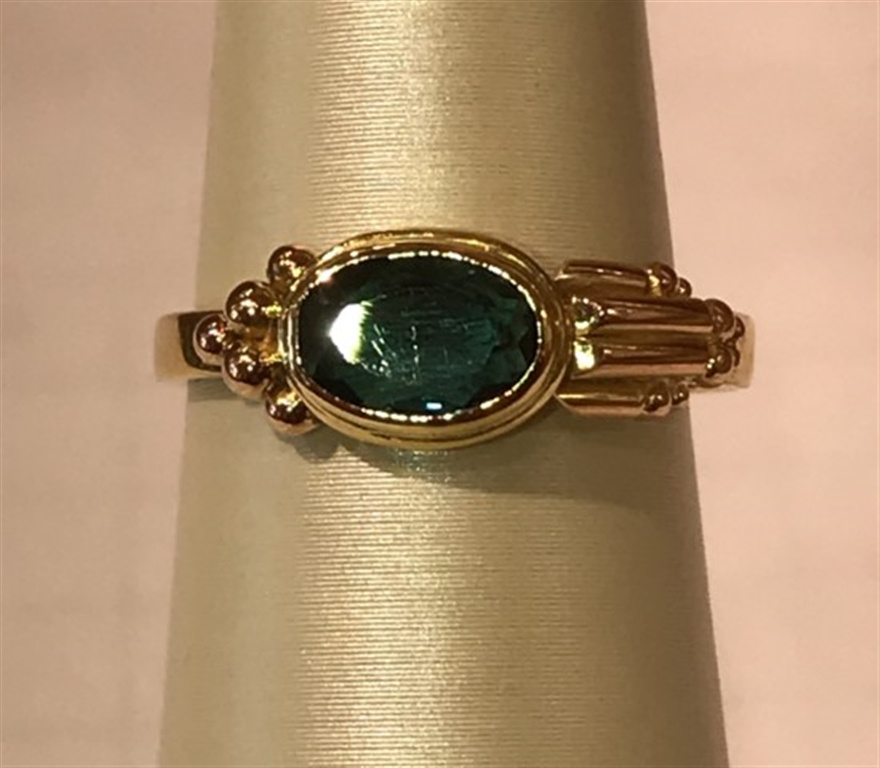 18k Yellow Gold Tourmaline Ring
