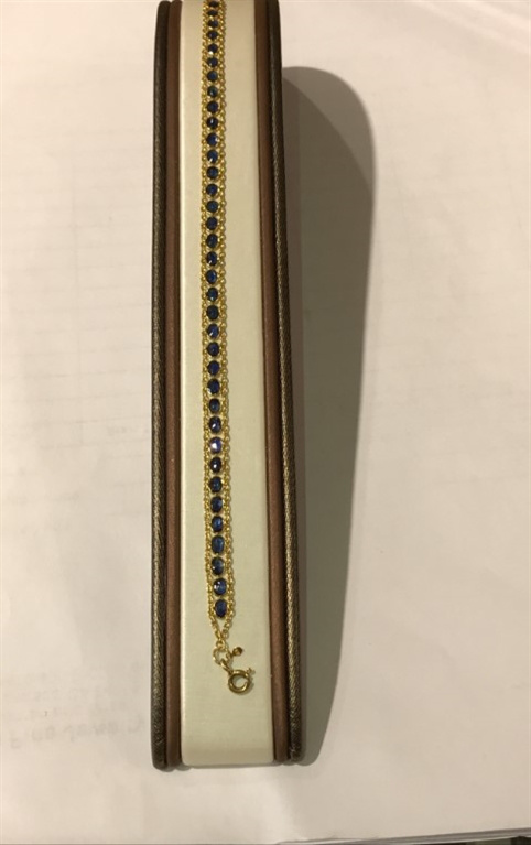 18k Yellow Gold Sapphire Bracelet