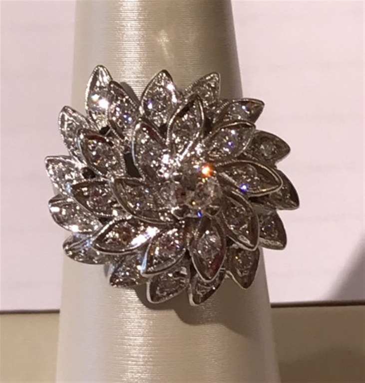 14k White Gold Diamond Ring