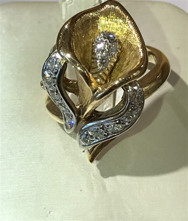 14k Two-Tone Gold Diamond Ring