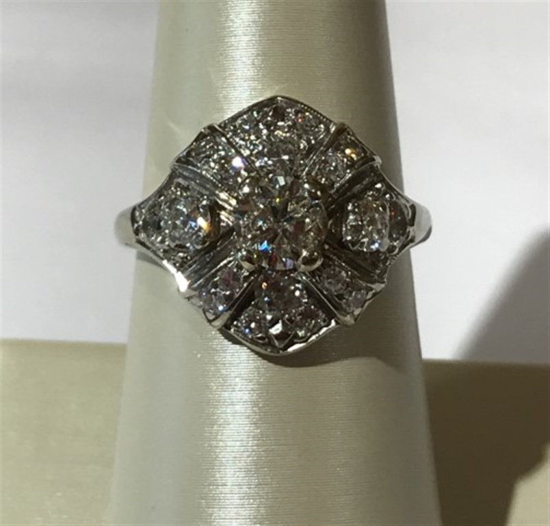 14k White Gold Diamond Ring