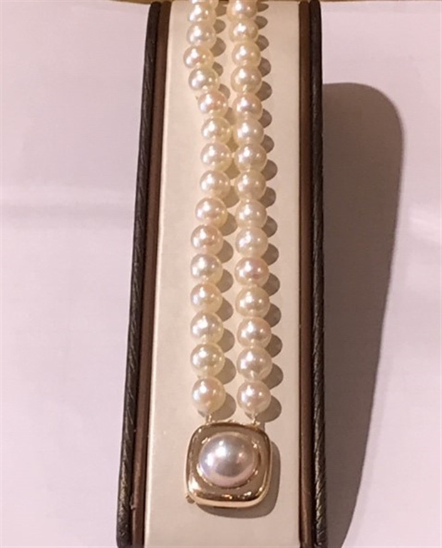 14k Yellow Gold Pearl Bracelet