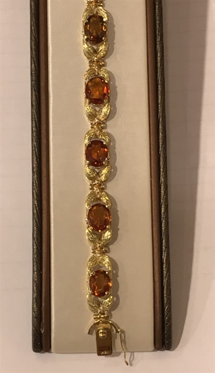 18k Yellow Gold Citrine Bracelet