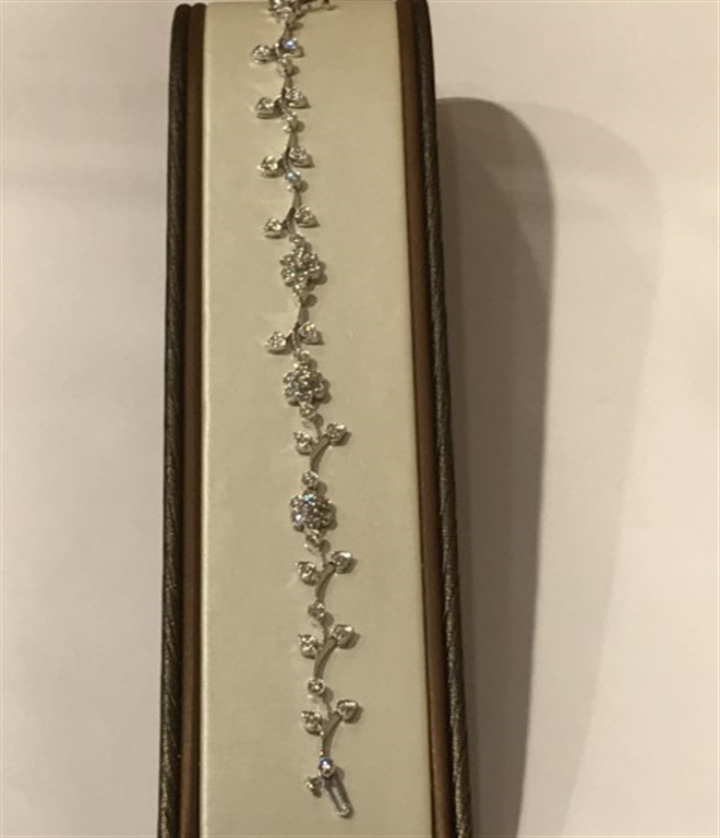 14k White Gold Diamond Bracelet