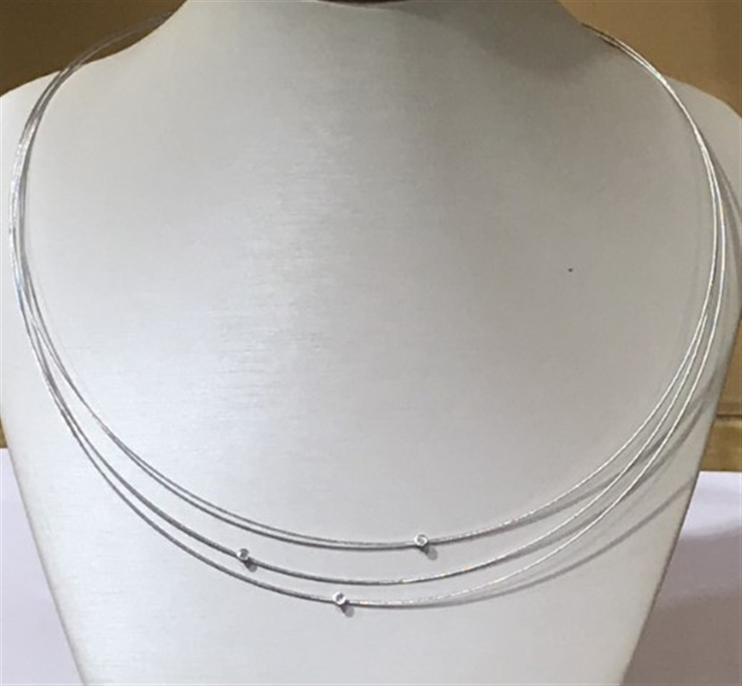 14k White Gold Diamond Necklace