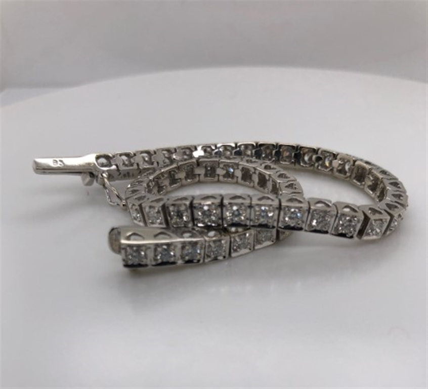 14k White Gold Diamond Bracelet