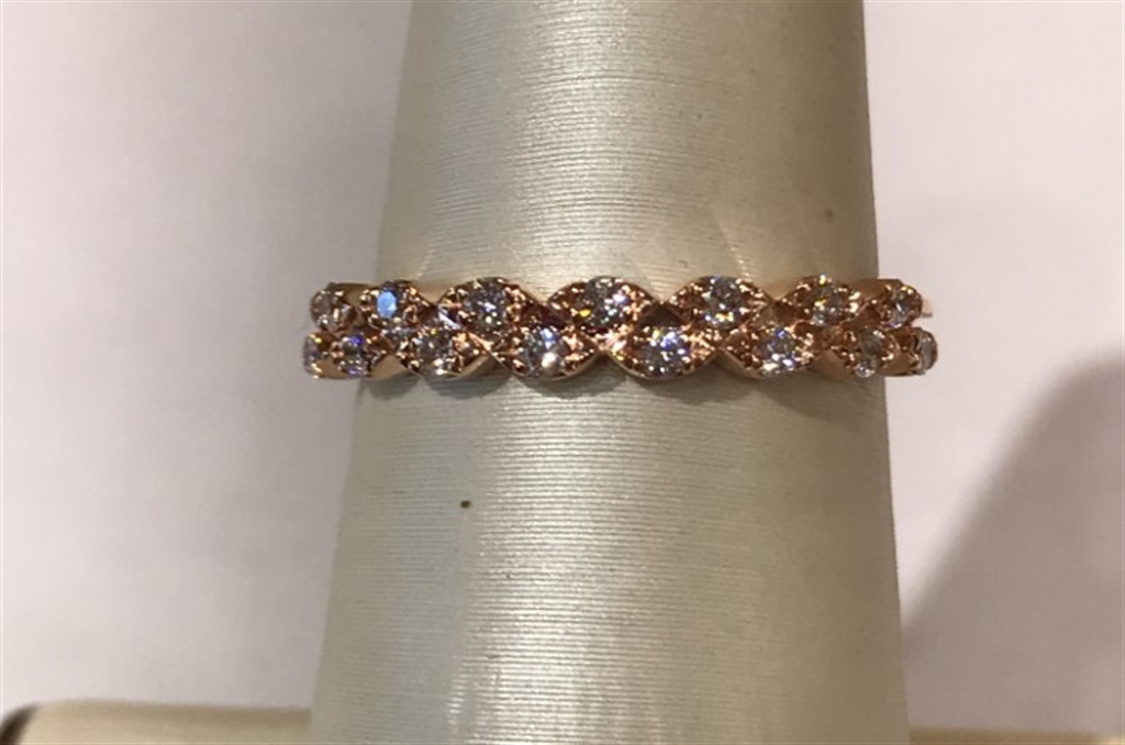 14k Rose Gold Diamond Ring