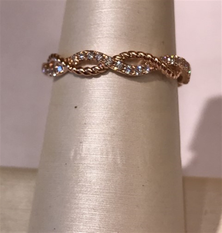 14k Rose Gold Diamond Ring