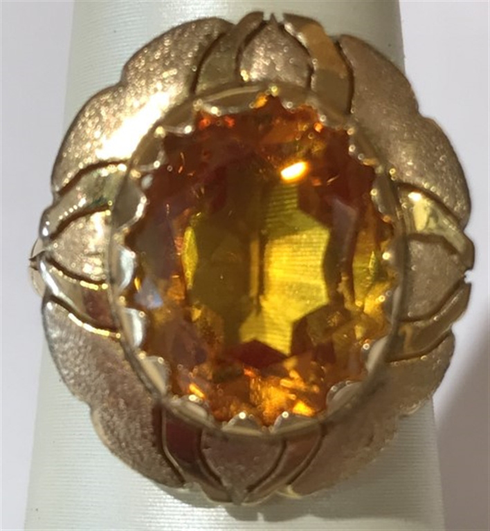 14k Yellow Gold Citrine Ring