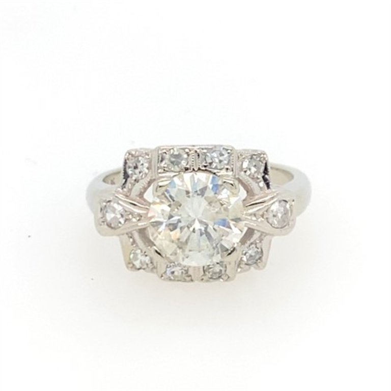 14k White Gold Diamond Ring