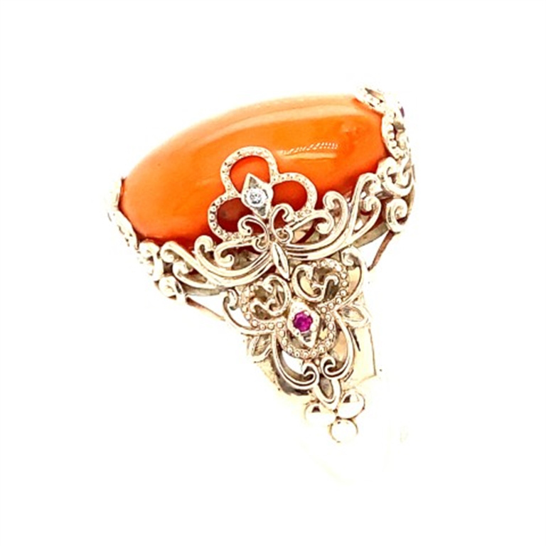 14k Yellow Gold Diamond & Ruby Ring