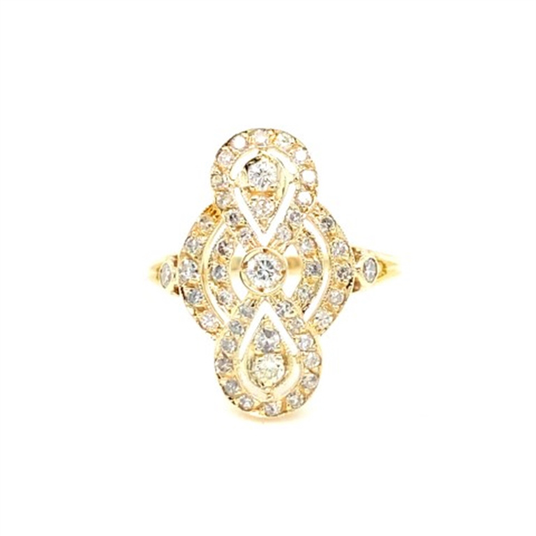 14k Yellow Gold Diamond Ring