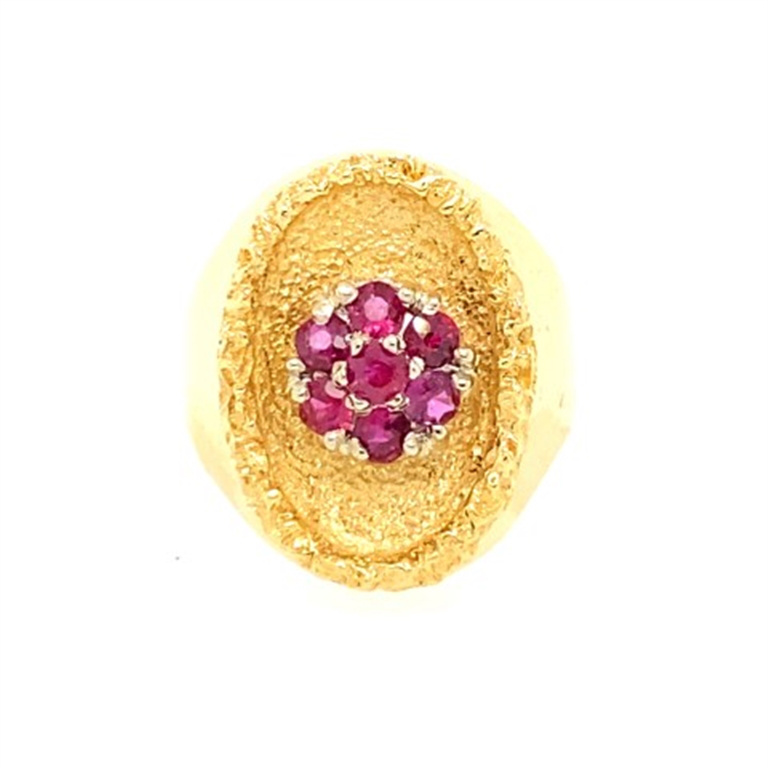18k Yellow Gold Ruby Ring