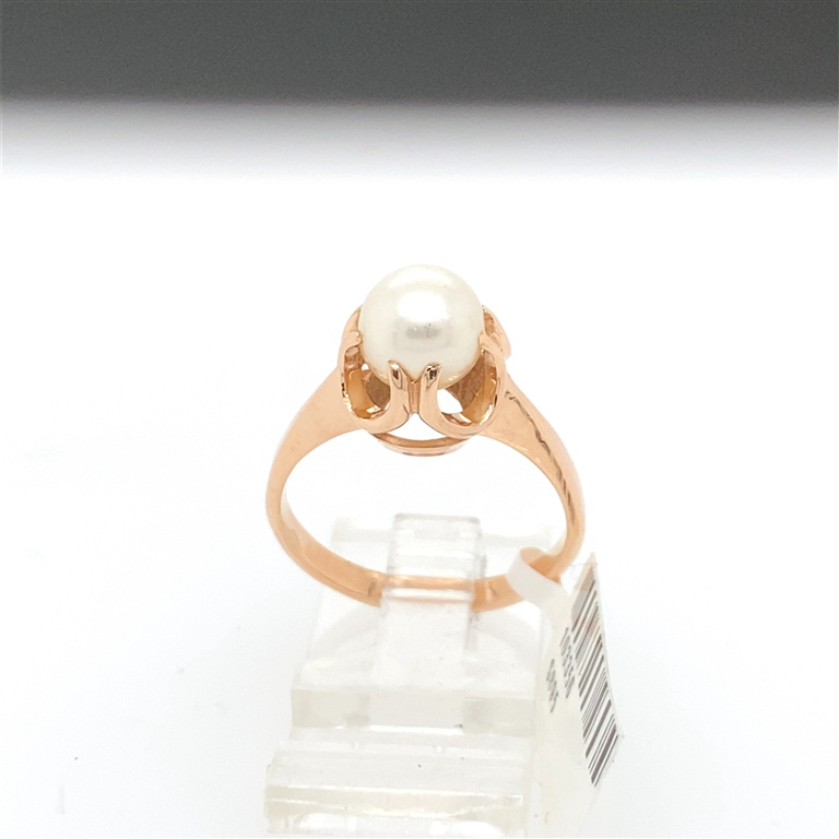 14k Rose Gold Pearl Ring