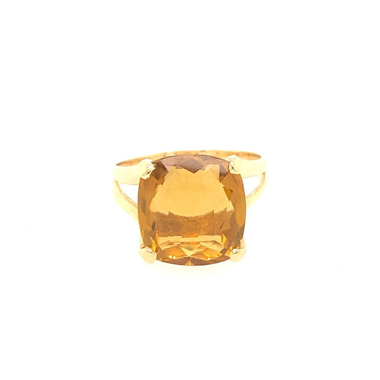 14k Yellow Gold Citrine Ring