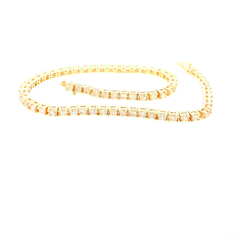 14k Yellow Gold Diamond Bracelet