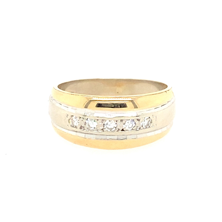 14k Two-Tone Gold Diamond Ring