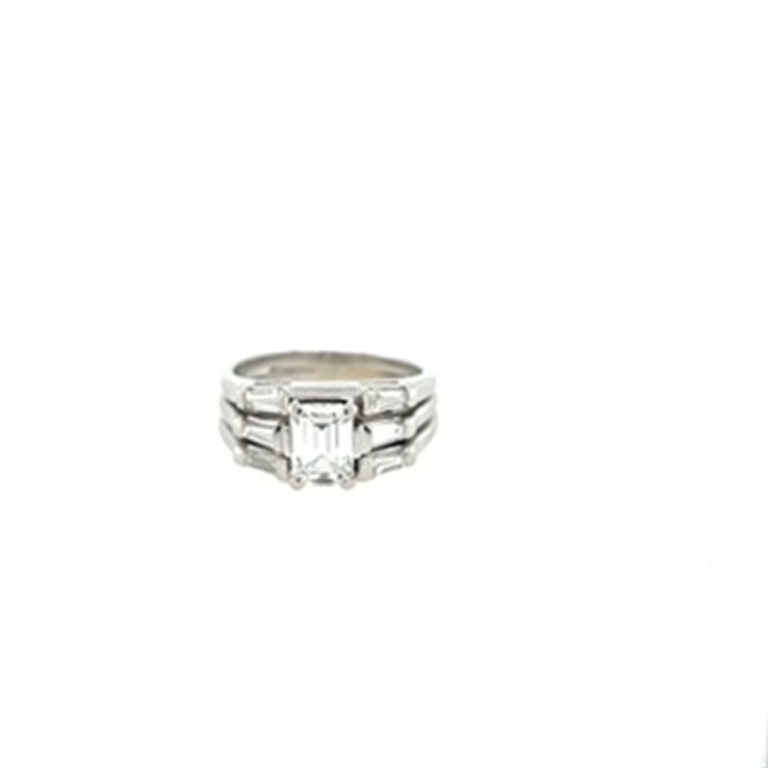 Platinum Emerald Ring
