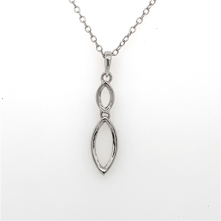 14k White Gold Diamond Necklace