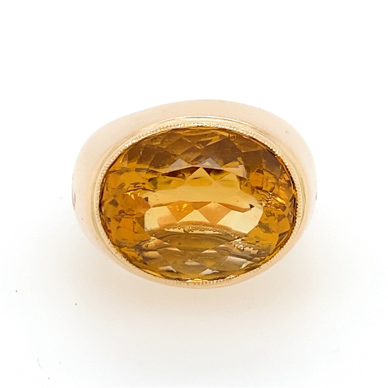 18k Yellow Gold Citrine Ring