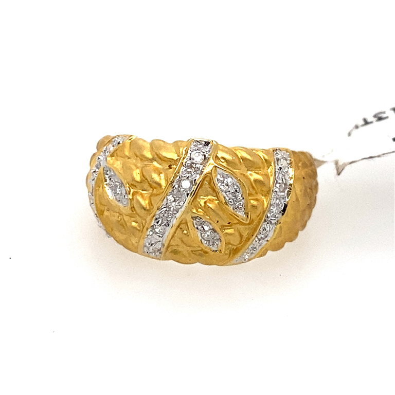18k Yellow Gold Diamond Ring