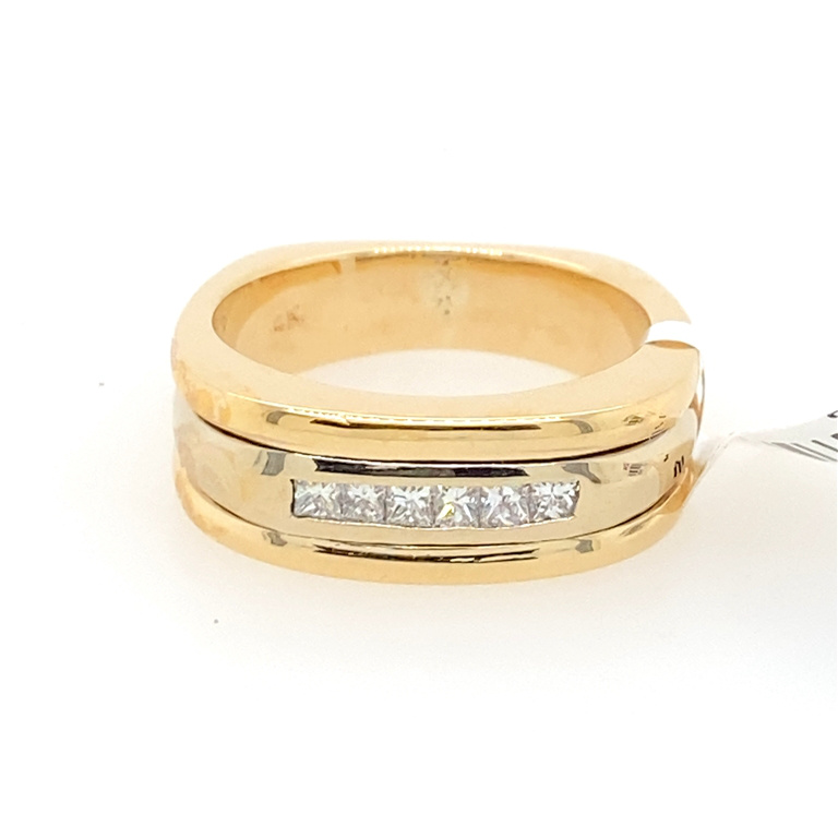 14k Two-Tone Gold Diamond Ring