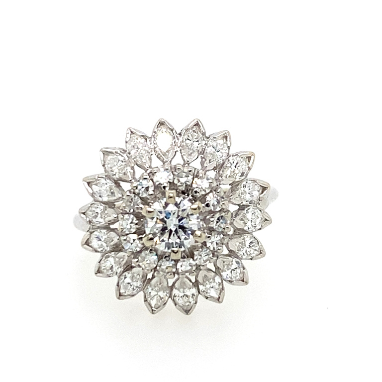 14k White Gold Diamond Ring