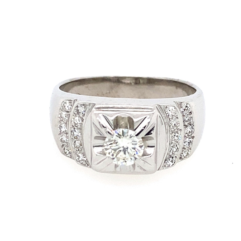 14k White Gold Diamond Ring