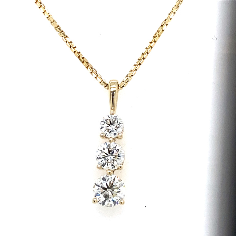 14k Yellow Gold Diamond Necklace